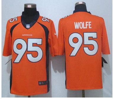 Nike Broncos #95 Derek Wolfe Orange Team Color Men's Stitched NFL New Limited Jersey Nike Broncos #95 Derek Wolfe Orange Team Color Men's Stitched NFL New Limited Jersey