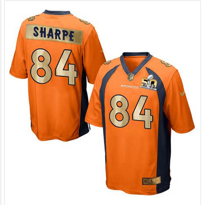 Nike Broncos #84 Shannon Sharpe Orange Team Color Men's Stitched NFL Game Super Bowl 50 Collection Jersey Nike Broncos #84 Shannon Sharpe Orange Team Color Men's Stitched NFL Game Super Bowl 50 Collection Jersey