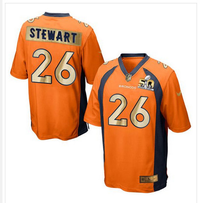 Nike Broncos #26 Darian Stewart Orange Team Color Men's Stitched NFL Game Super Bowl 50 Collection Jersey Nike Broncos #26 Darian Stewart Orange Team Color Men's Stitched NFL Game Super Bowl 50 Collection Jersey