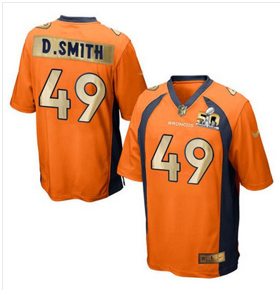Nike Broncos #49 Dennis Smith Orange Team Color Men's Stitched NFL Game Super Bowl 50 Collection Jersey Nike Broncos #49 Dennis Smith Orange Team Color Men's Stitched NFL Game Super Bowl 50 Collection Jersey