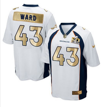 Nike Broncos #43 T.J. Ward White Men's Stitched NFL Game Super Bowl 50 Collection Jersey Nike Broncos #43 T.J. Ward White Men's Stitched NFL Game Super Bowl 50 Collection Jersey