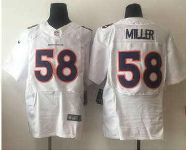 Nike Broncos #58 Von Miller White Men's Stitched NFL Elite Event Jersey Nike Broncos #58 Von Miller White Men's Stitched NFL Elite Event Jersey