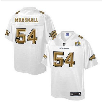 Nike Broncos #54 Brandon Marshall White Men's NFL Pro Line Super Bowl 50 Fashion Game Jersey Nike Broncos #54 Brandon Marshall White Men's NFL Pro Line Super Bowl 50 Fashion Game Jersey