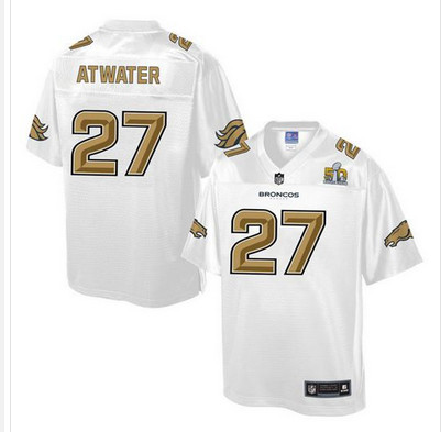 Nike Broncos #27 Steve Atwater White Men's NFL Pro Line Super Bowl 50 Fashion Game Jersey Nike Broncos #27 Steve Atwater White Men's NFL Pro Line Super Bowl 50 Fashion Game Jersey