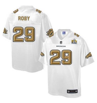 Nike Broncos #29 Bradley Roby White Men's NFL Pro Line Super Bowl 50 Fashion Game Jersey Nike Broncos #29 Bradley Roby White Men's NFL Pro Line Super Bowl 50 Fashion Game Jersey