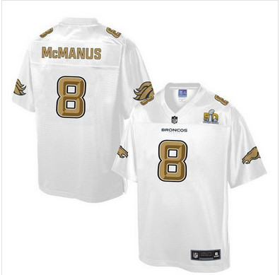 Nike Broncos #8 Brandon McManus White Men's NFL Pro Line Super Bowl 50 Fashion Game Jersey Nike Broncos #8 Brandon McManus White Men's NFL Pro Line Super Bowl 50 Fashion Game Jersey
