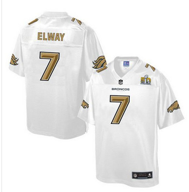 Nike Broncos #7 John Elway White Men's NFL Pro Line Super Bowl 50 Fashion Game Jersey Nike Broncos #7 John Elway White Men's NFL Pro Line Super Bowl 50 Fashion Game Jersey