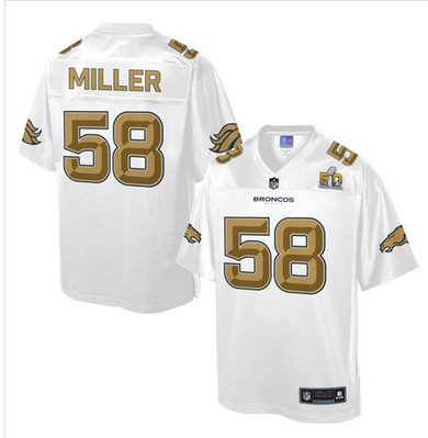 Nike Broncos #58 Von Miller White Men's NFL Pro Line Super Bowl 50 Fashion Game Jersey Nike Broncos #58 Von Miller White Men's NFL Pro Line Super Bowl 50 Fashion Game Jersey