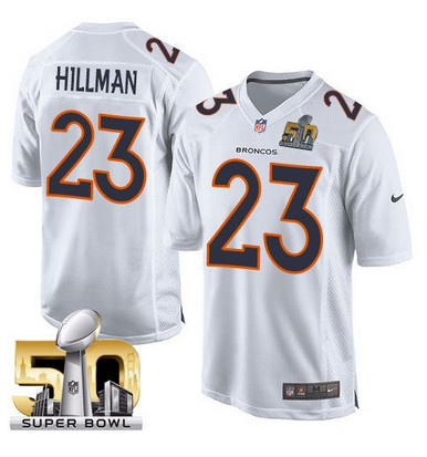 Nike Broncos #23 Ronnie Hillman White Super Bowl 50 Men's Stitched NFL Game Event Jersey Nike Broncos #23 Ronnie Hillman White Super Bowl 50 Men's Stitched NFL Game Event Jersey