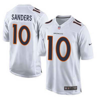 Nike Broncos #10 Emmanuel Sanders White Men's Stitched NFL Game Event Jersey Nike Broncos #10 Emmanuel Sanders White Men's Stitched NFL Game Event Jersey