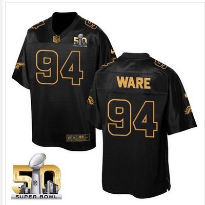 Nike Broncos #94 DeMarcus Ware Black Super Bowl 50 Men's Stitched NFL Elite Pro Line Gold Collection Jersey Nike Broncos #94 DeMarcus Ware Black Super Bowl 50 Men's Stitched NFL Elite Pro Line Gold Collection Jersey