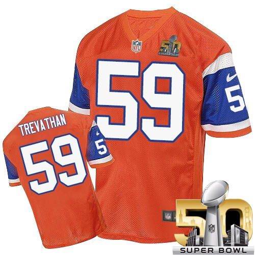 Nike Broncos #59 Danny Trevathan Orange Throwback Super Bowl 50 Men's Stitched NFL Elite Jersey Nike Broncos #59 Danny Trevathan Orange Throwback Super Bowl 50 Men's Stitched NFL Elite Jersey