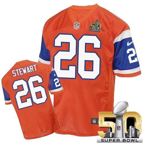 Nike Broncos #26 Darian Stewart Orange Throwback Super Bowl 50 Men's Stitched NFL Elite Jersey Nike Broncos #26 Darian Stewart Orange Throwback Super Bowl 50 Men's Stitched NFL Elite Jersey