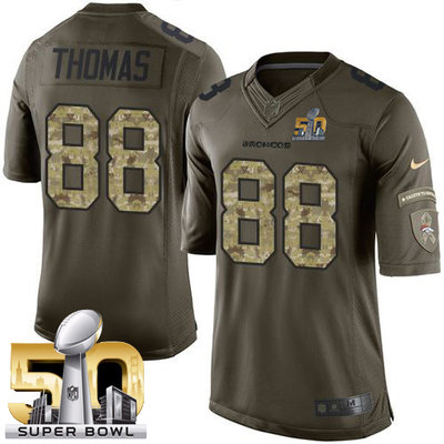 Nike Broncos #88 Demaryius Thomas Green Super Bowl 50 Men's Stitched NFL Limited Salute To Service Jersey Nike Broncos #88 Demaryius Thomas Green Super Bowl 50 Men's Stitched NFL Limited Salute To Service Jersey