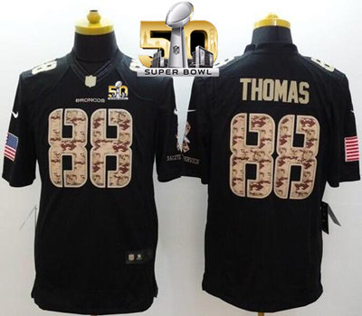 Nike Broncos #88 Demaryius Thomas Black Super Bowl 50 Men's Stitched NFL Limited Salute to Service Jersey Nike Broncos #88 Demaryius Thomas Black Super Bowl 50 Men's Stitched NFL Limited Salute to Service Jersey