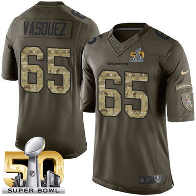 Nike Broncos #65 Louis Vasquez Green Super Bowl 50 Men's Stitched NFL Limited Salute To Service Jersey Nike Broncos #65 Louis Vasquez Green Super Bowl 50 Men's Stitched NFL Limited Salute To Service Jersey