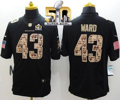 Nike Broncos #43 T.J. Ward Black Super Bowl 50 Men's Stitched NFL Limited Salute to Service Jersey Nike Broncos #43 T.J. Ward Black Super Bowl 50 Men's Stitched NFL Limited Salute to Service Jersey
