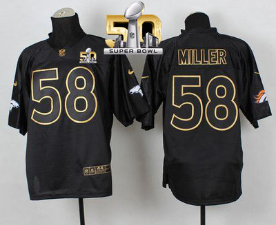 Nike Broncos #58 Von Miller Black Gold No. Fashion Super Bowl 50 Men's Stitched NFL Elite Jersey Nike Broncos #58 Von Miller Black Gold No. Fashion Super Bowl 50 Men's Stitched NFL Elite Jersey