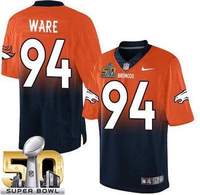 Nike Broncos #94 DeMarcus Ware OrangeNavy Blue Super Bowl 50 Men's Stitched NFL Elite Fadeaway Fashion Jersey Nike Broncos #94 DeMarcus Ware OrangeNavy Blue Super Bowl 50 Men's Stitched NFL Elite Fadeaway Fashion Jersey