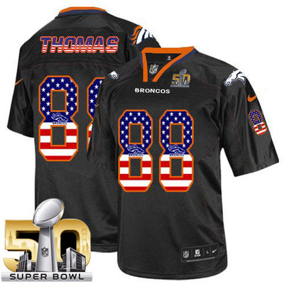 Nike Broncos #88 Demaryius Thomas Black Super Bowl 50 Men's Stitched NFL Elite USA Flag Fashion Jersey Nike Broncos #88 Demaryius Thomas Black Super Bowl 50 Men's Stitched NFL Elite USA Flag Fashion Jersey