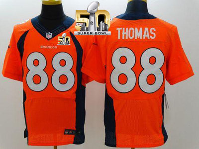 Nike Broncos #88 Demaryius Thomas Orange Team Color Super Bowl 50 Men's Stitched NFL New Elite Jersey Nike Broncos #88 Demaryius Thomas Orange Team Color Super Bowl 50 Men's Stitched NFL New Elite Jersey