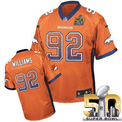 Nike Broncos #92 Sylvester Williams Orange Team Color Super Bowl 50 Men's Stitched NFL Elite Drift Fashion Jersey Nike Broncos #92 Sylvester Williams Orange Team Color Super Bowl 50 Men's Stitched NFL Elite Drift Fashion Jersey