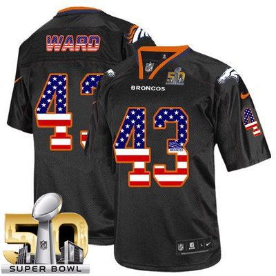 Nike Broncos #43 T.J. Ward Black Super Bowl 50 Men's Stitched NFL Elite USA Flag Fashion Jersey Nike Broncos #43 T.J. Ward Black Super Bowl 50 Men's Stitched NFL Elite USA Flag Fashion Jersey