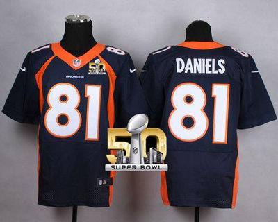 Nike Broncos #81 Owen Daniels Navy Blue Alternate Super Bowl 50 Men's Stitched NFL New Elite Jersey Nike Broncos #81 Owen Daniels Navy Blue Alternate Super Bowl 50 Men's Stitched NFL New Elite Jersey
