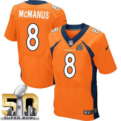 Nike Broncos #8 Brandon McManus Orange Team Color Super Bowl 50 Men's Stitched NFL New Elite Jersey Nike Broncos #8 Brandon McManus Orange Team Color Super Bowl 50 Men's Stitched NFL New Elite Jersey