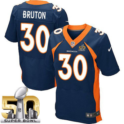 Nike Broncos #30 David Bruton Navy Blue Alternate Super Bowl 50 Men's Stitched NFL New Elite Jersey Nike Broncos #30 David Bruton Navy Blue Alternate Super Bowl 50 Men's Stitched NFL New Elite Jersey