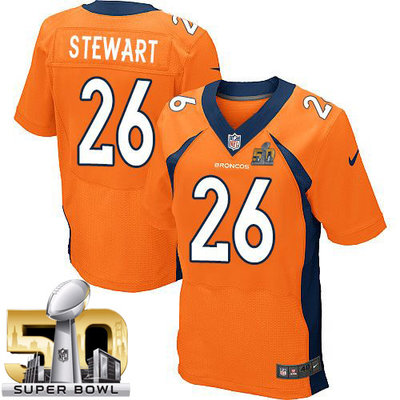 Nike Broncos #26 Darian Stewart Orange Team Color Super Bowl 50 Men's Stitched NFL New Elite Jersey Nike Broncos #26 Darian Stewart Orange Team Color Super Bowl 50 Men's Stitched NFL New Elite Jersey