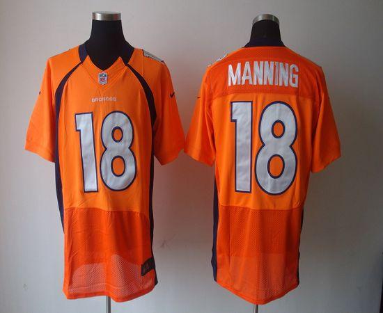 Nike Broncos #18 Peyton Manning Orange Team Color Men's Stitched NFL Elite Jersey Nike Broncos #18 Peyton Manning Orange Team Color Men's Stitched NFL Elite Jersey