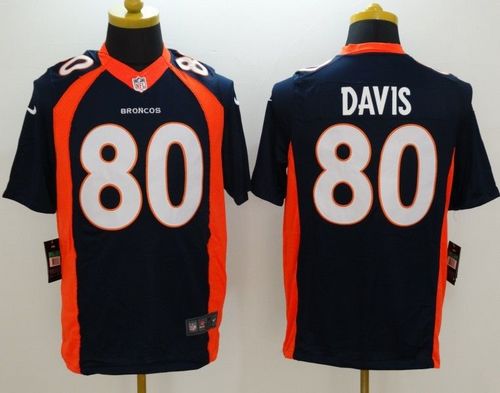 Nike Broncos #80 Vernon Davis Navy Blue Alternate Men's Stitched NFL New Limited Jersey Nike Broncos #80 Vernon Davis Navy Blue Alternate Men's Stitched NFL New Limited Jersey