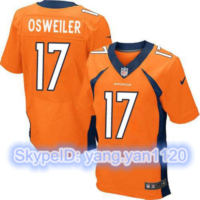Nike Broncos #17 Brock Osweiler Orange Team Color Men's Stitched NFL New Elite Jersey Nike Broncos #17 Brock Osweiler Orange Team Color Men's Stitched NFL New Elite Jersey