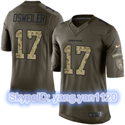 Nike Broncos #17 Brock Osweiler Green Men's Stitched NFL Limited Salute To Service Jersey Nike Broncos #17 Brock Osweiler Green Men's Stitched NFL Limited Salute To Service Jersey