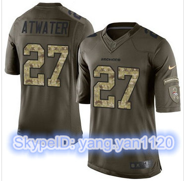 Nike Denver Broncos #27 Steve Atwater Green Men's Stitched NFL Limited Salute To Service Jersey Nike Denver Broncos #27 Steve Atwater Green Men's Stitched NFL Limited Salute To Service Jersey