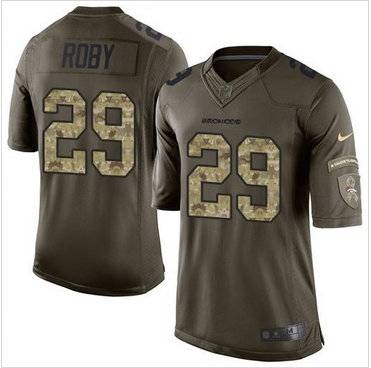 Nike Denver Broncos #29 Bradley Roby Green Men's Stitched NFL Limited Salute To Service Jersey Nike Denver Broncos #29 Bradley Roby Green Men's Stitched NFL Limited Salute To Service Jersey