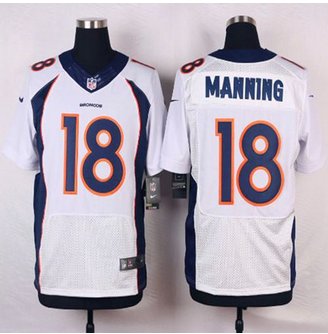 NEW Denver Broncos #18 Peyton Manning White Men's Stitched NFL New Elite Jersey NEW Denver Broncos #18 Peyton Manning White Men's Stitched NFL New Elite Jersey