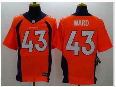 NEW Denver Broncos #43 T.J. Ward Orange Team Color NFL New Elite Jersey