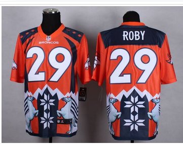 NEW Denver Broncos #29 Bradley Roby Orange NFL Elite Noble Fashion Jersey