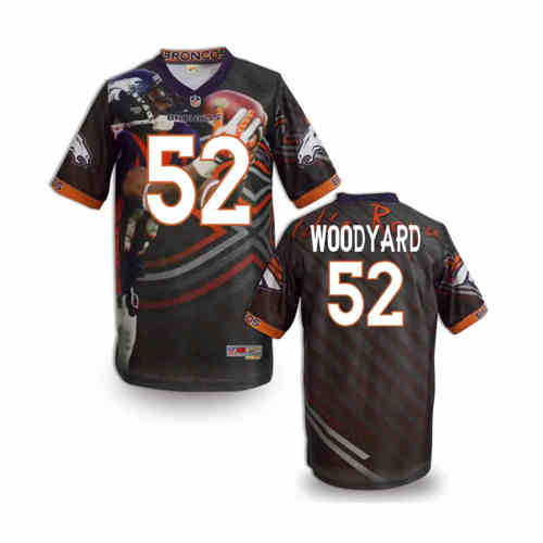New Denver Broncos 52# Wesley Woodyard Team Color NFL Elite Fanatical Version Jerseys