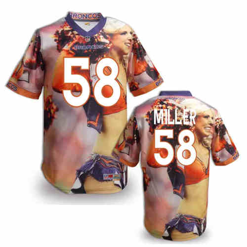 New Denver Broncos 58 Von Miller Team Color NFL Elite Fanatical Version Jerseys
