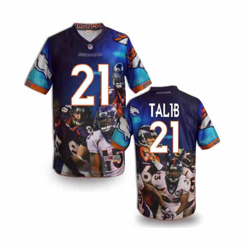 New Denver Broncos 21# Talib Team Color NFL Elite Fanatical Version Jersey