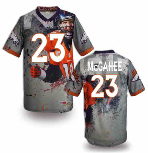 New Denver Broncos 23# McGahee Color NFL Elite Fanatical Version Jersey