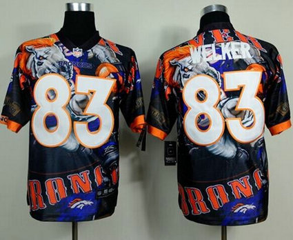 New Denver Broncos #83 Wes Welker Team Color NFL Elite Fanatical Jersey