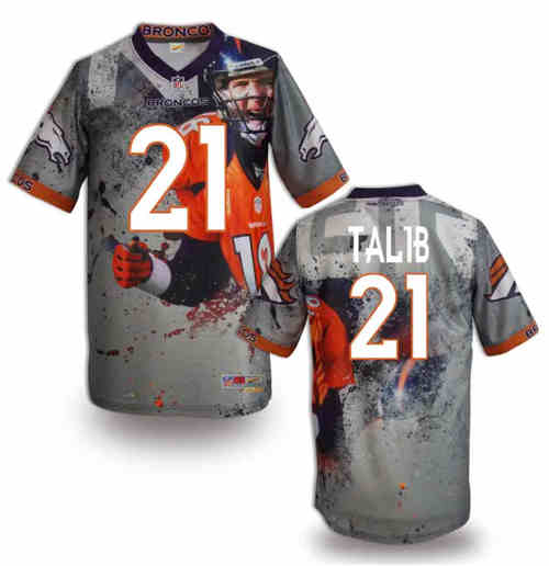 New Denver Broncos #21 Talib Team Color Elite Fanatical Version Jerseys