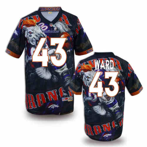 New Denver Broncos 43 Ward Team Color Elite Fanatical Version Jerseys