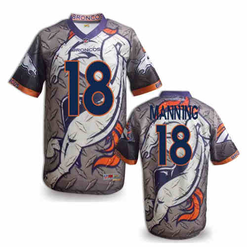 New Denver Broncos 18 Peyton Manning Team Color NFL Elite Fanatical Version Jersey New Denver Broncos 18 Peyton Manning Team Color NFL Elite Fanatical Version Jersey