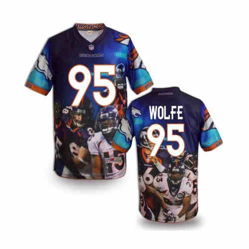 New Denver Broncos #95 Derek Wolfe Team Color NFL Elite Fanatical Version Jersey