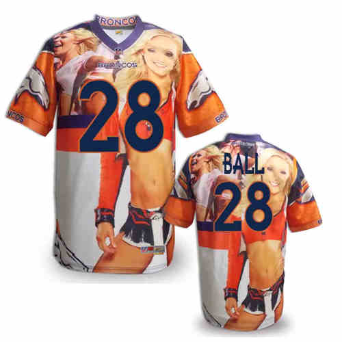 New Denver Broncos #28 Montee Ball Team Color NFL Elite Fanatical Version Jersey